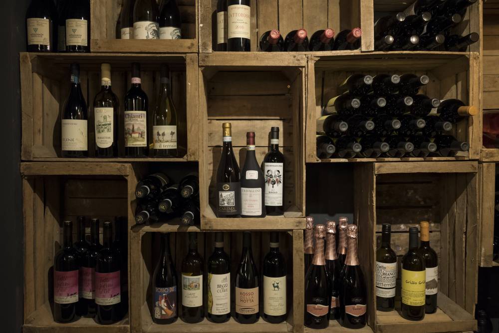 On the grape vine Bottles wine bar, Shoreditch